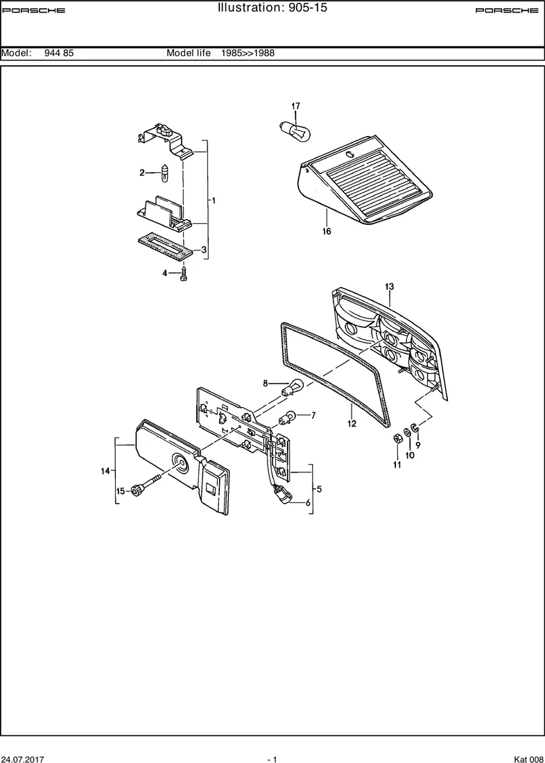 License plate light diagram