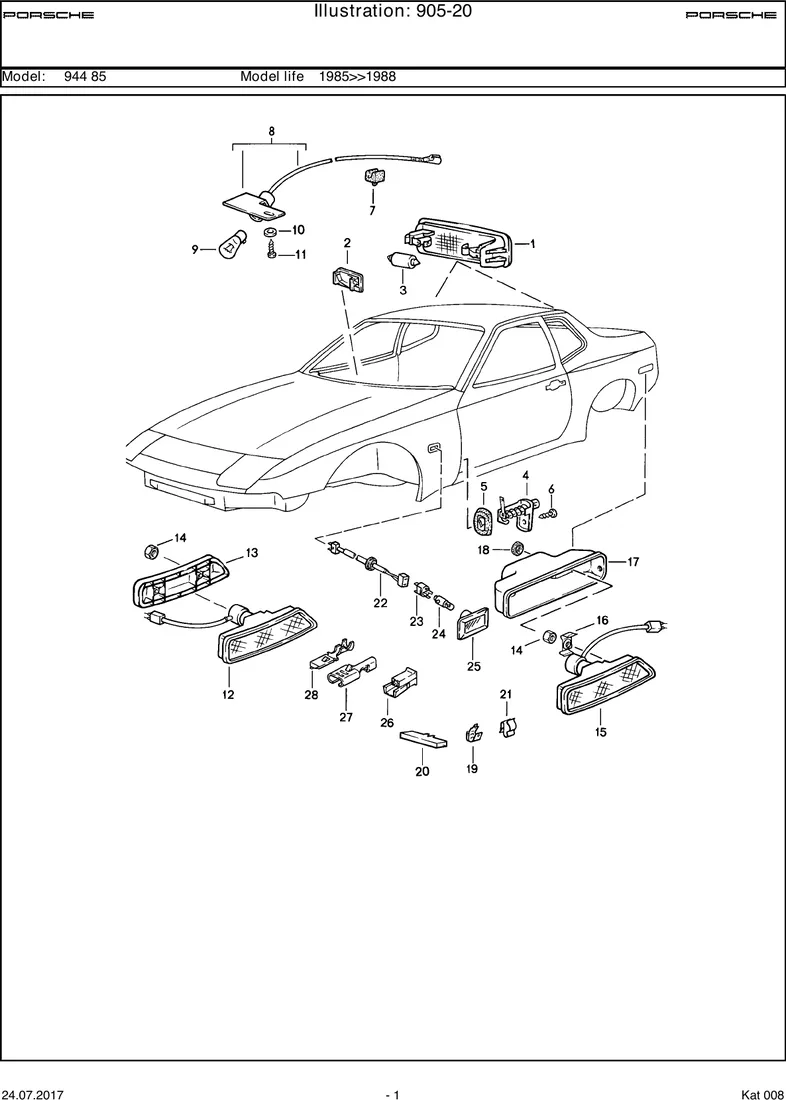 Interior light diagram