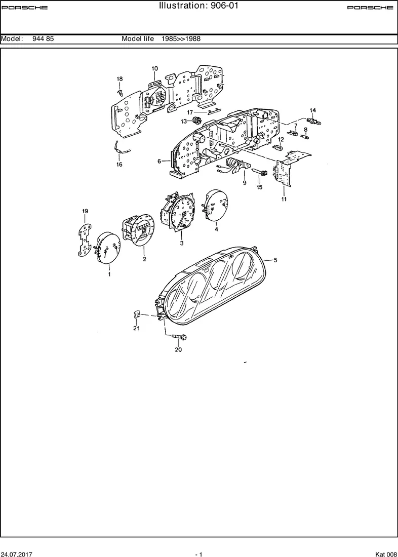 Instrument cluster                   87- diagram