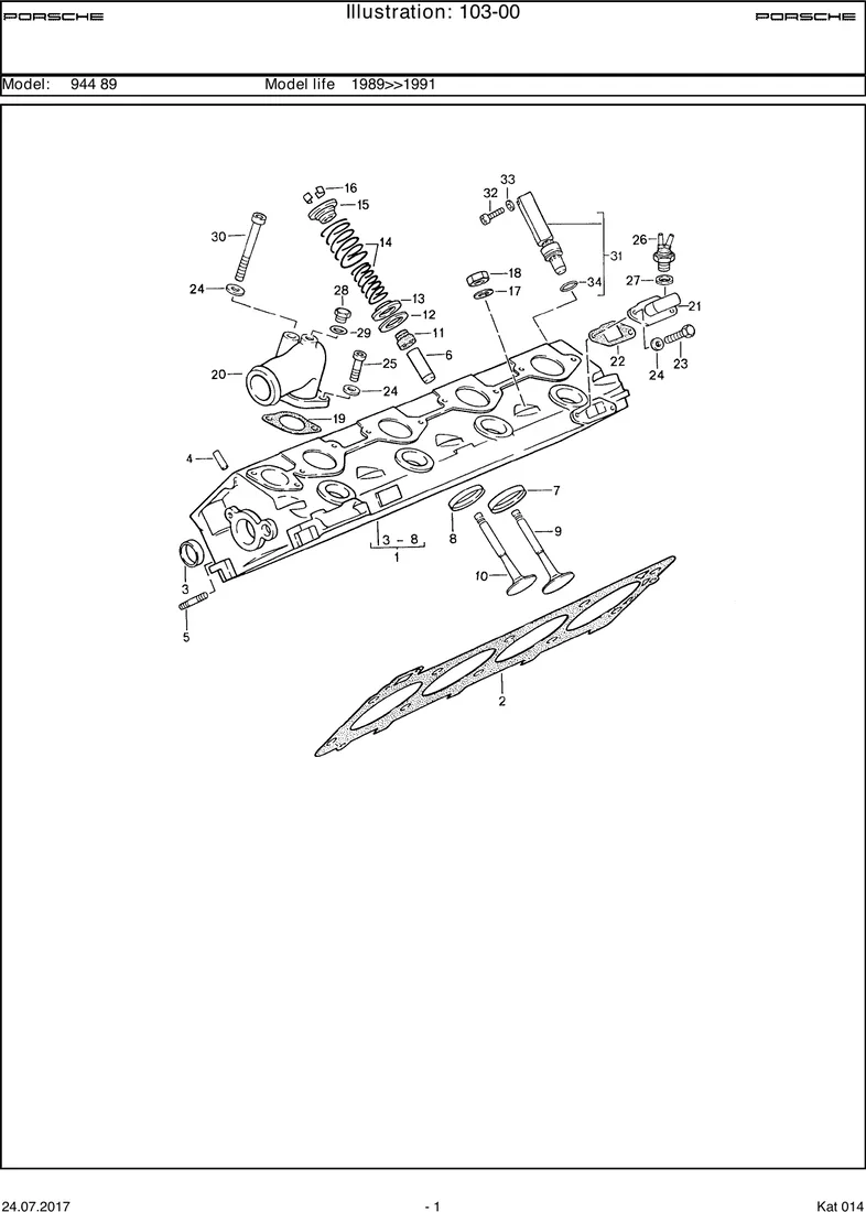 Cylinder head                                      M44.11/12 diagram