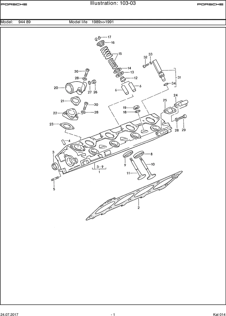 Cylinder head                                      M44.52 diagram