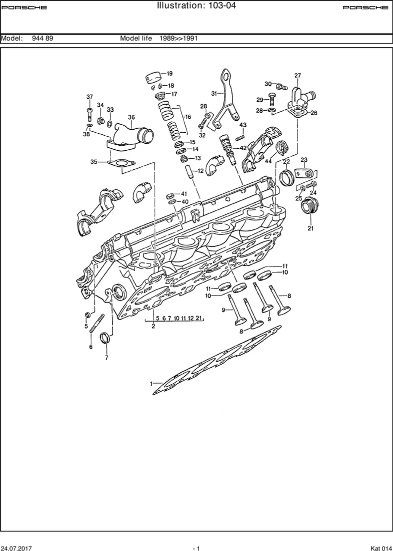 Cylinder head                                      M44.41 diagram