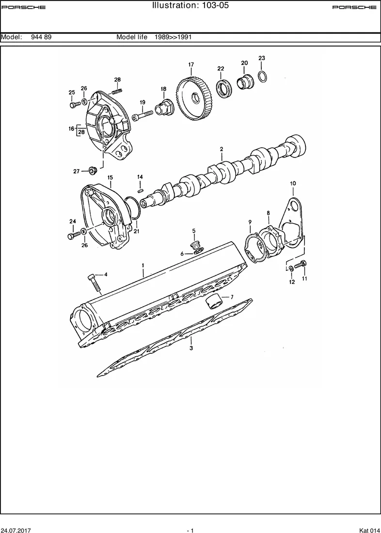 Camshaft housing                                   M44.11/12/52 diagram