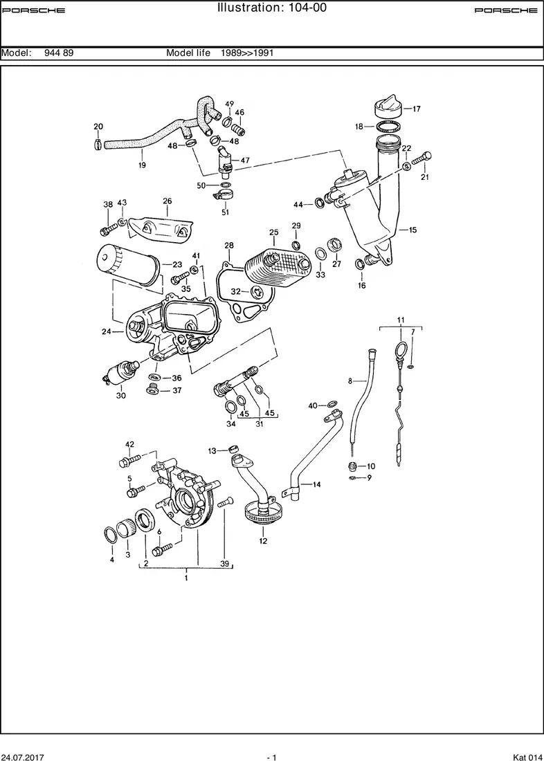 Engine lubrication                                 M44.11/12 diagram