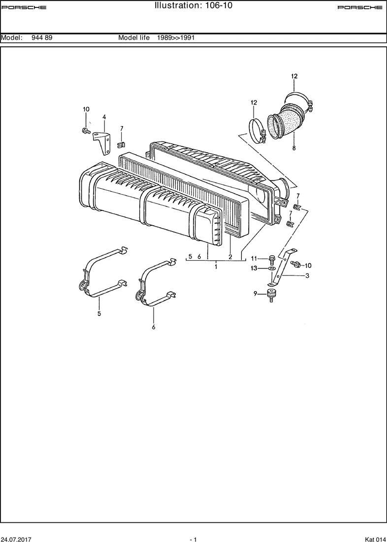 Air cleaner system                                 M44.41 diagram