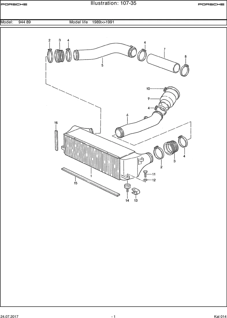 Charge air cooler                                  M44.52 diagram