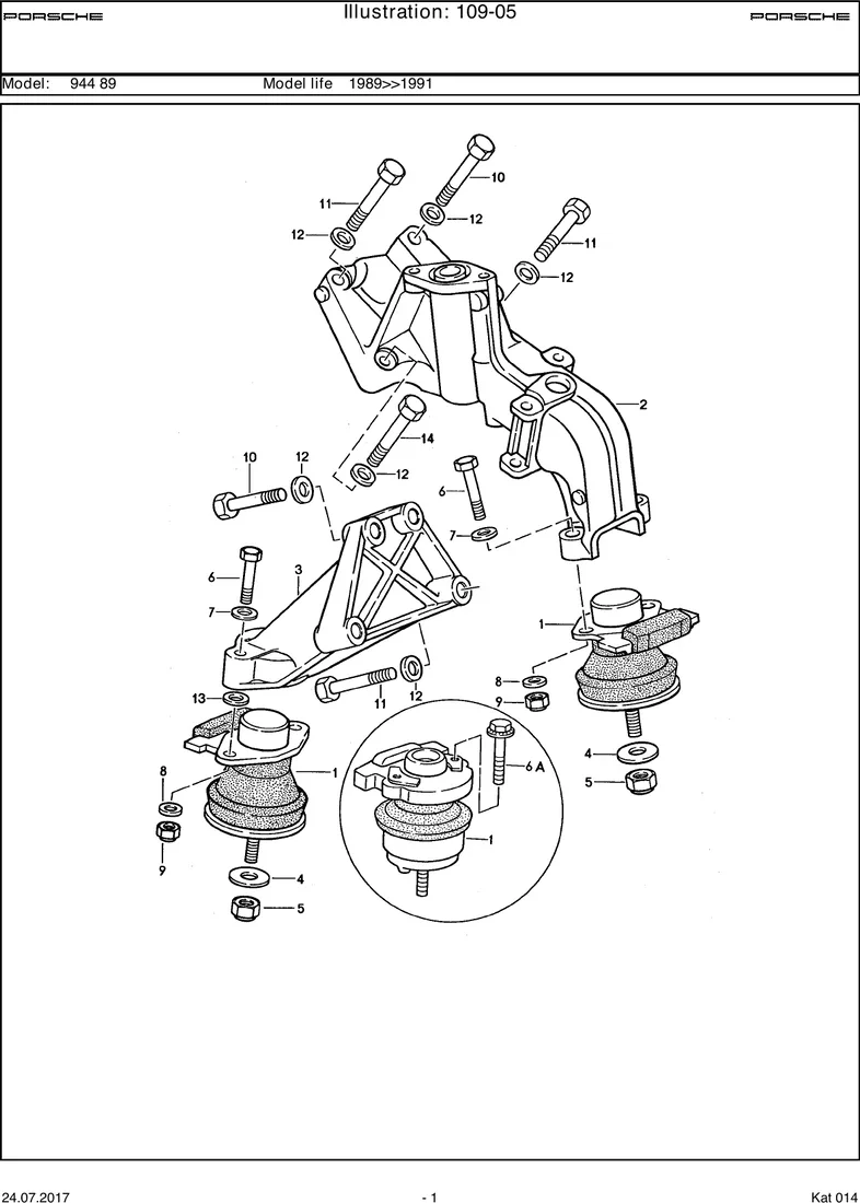 Engine suspension                                  M44.52 diagram