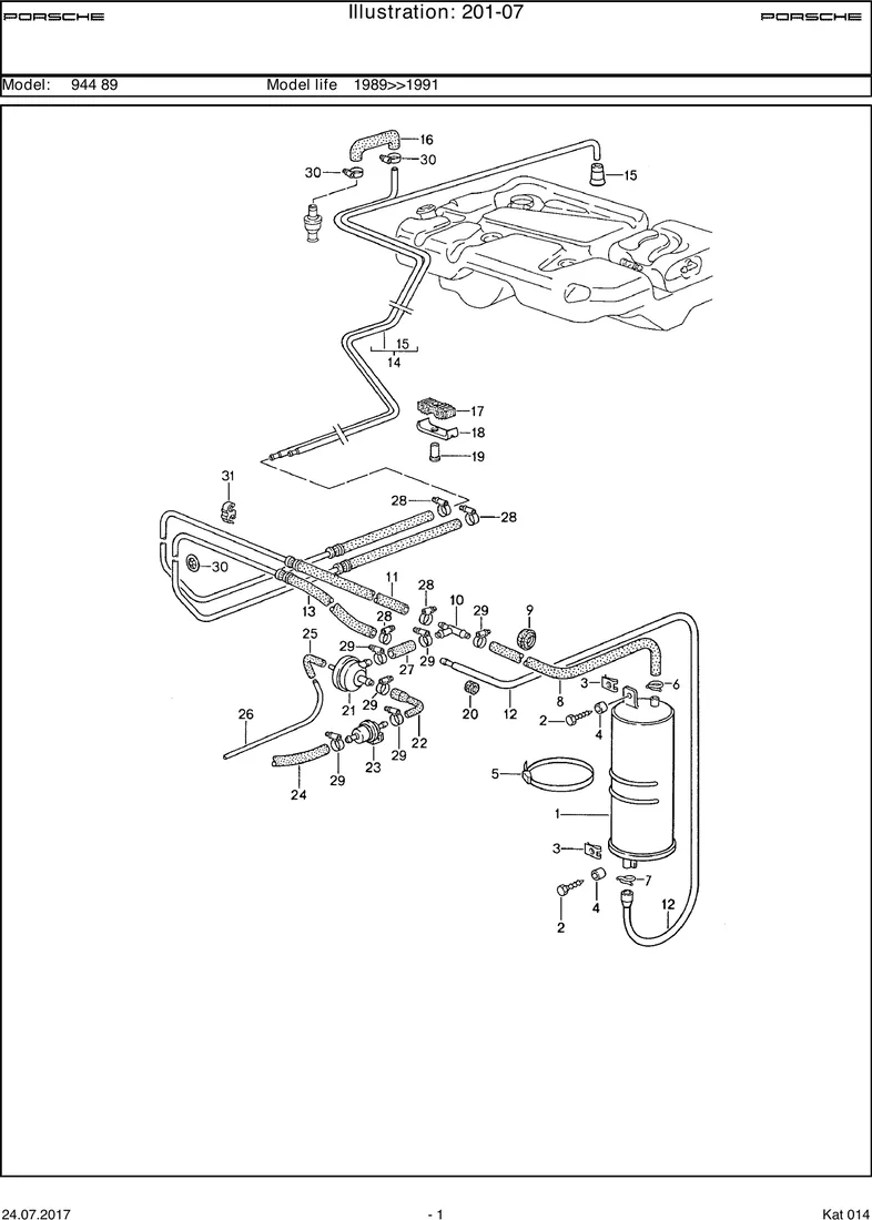 Carbon canister                                    CABRIO diagram