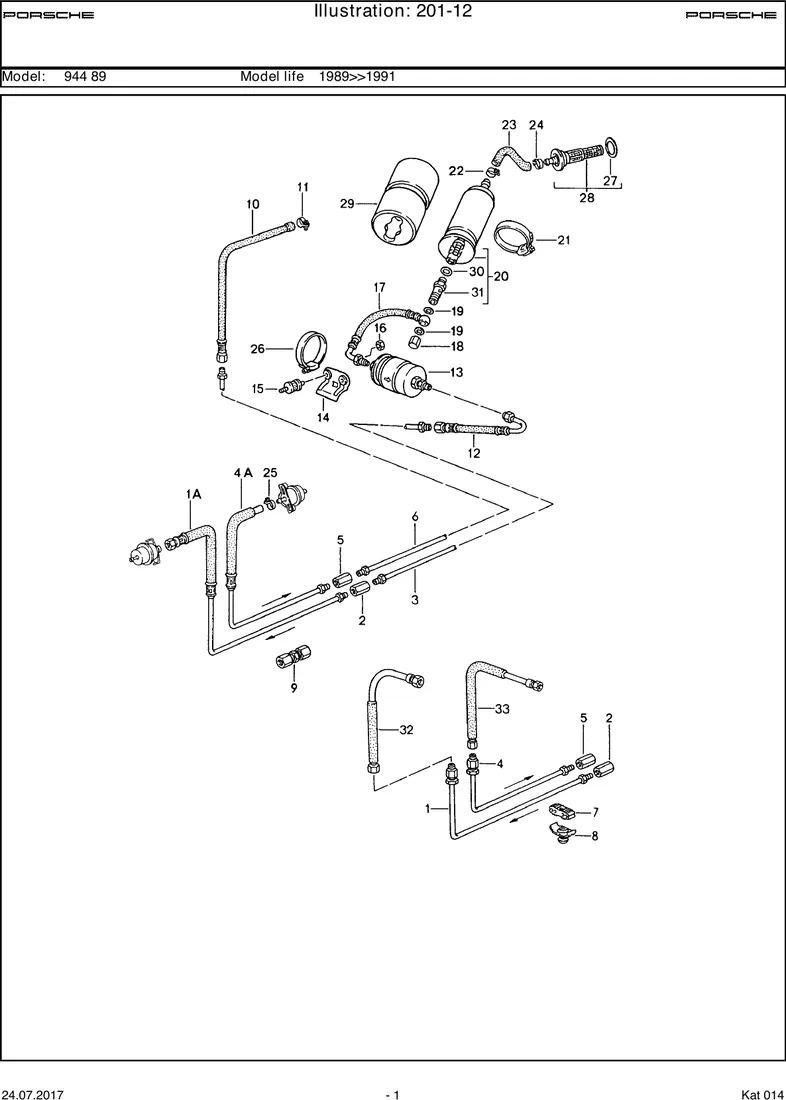 Fuel system                                        M44.11/12/52 diagram