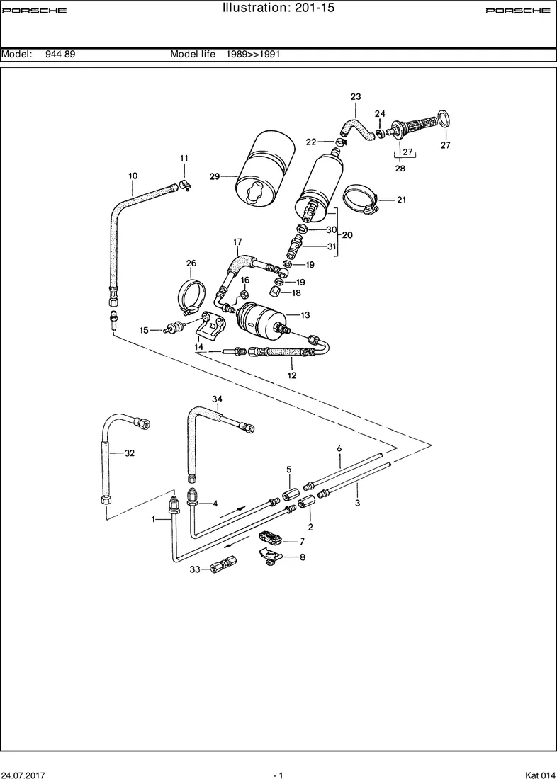 Fuel system                                        M44.41/52 diagram