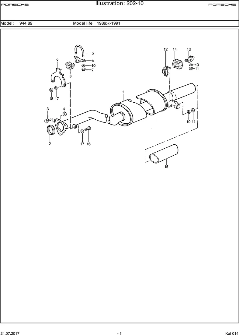 Exhaust system                                     M44.11/12 diagram