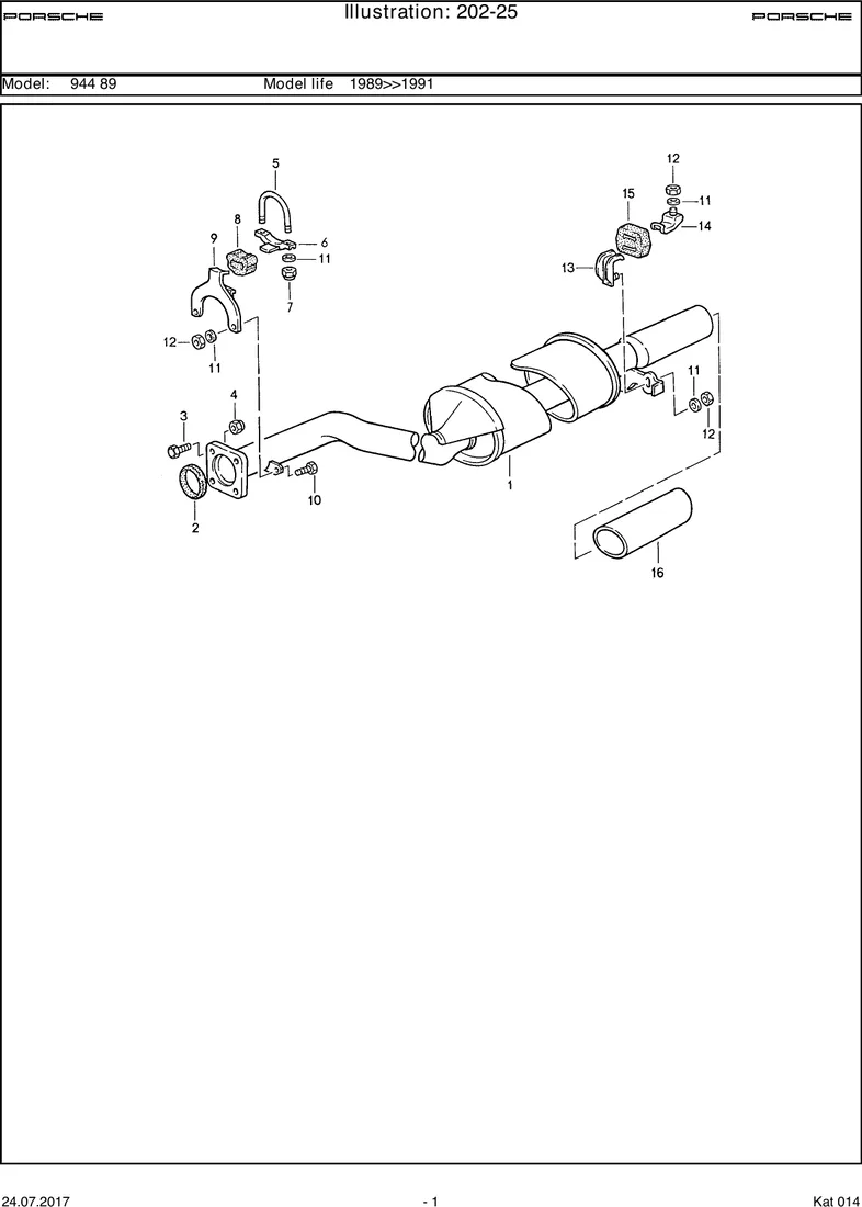 Exhaust system                                       M44.52 diagram