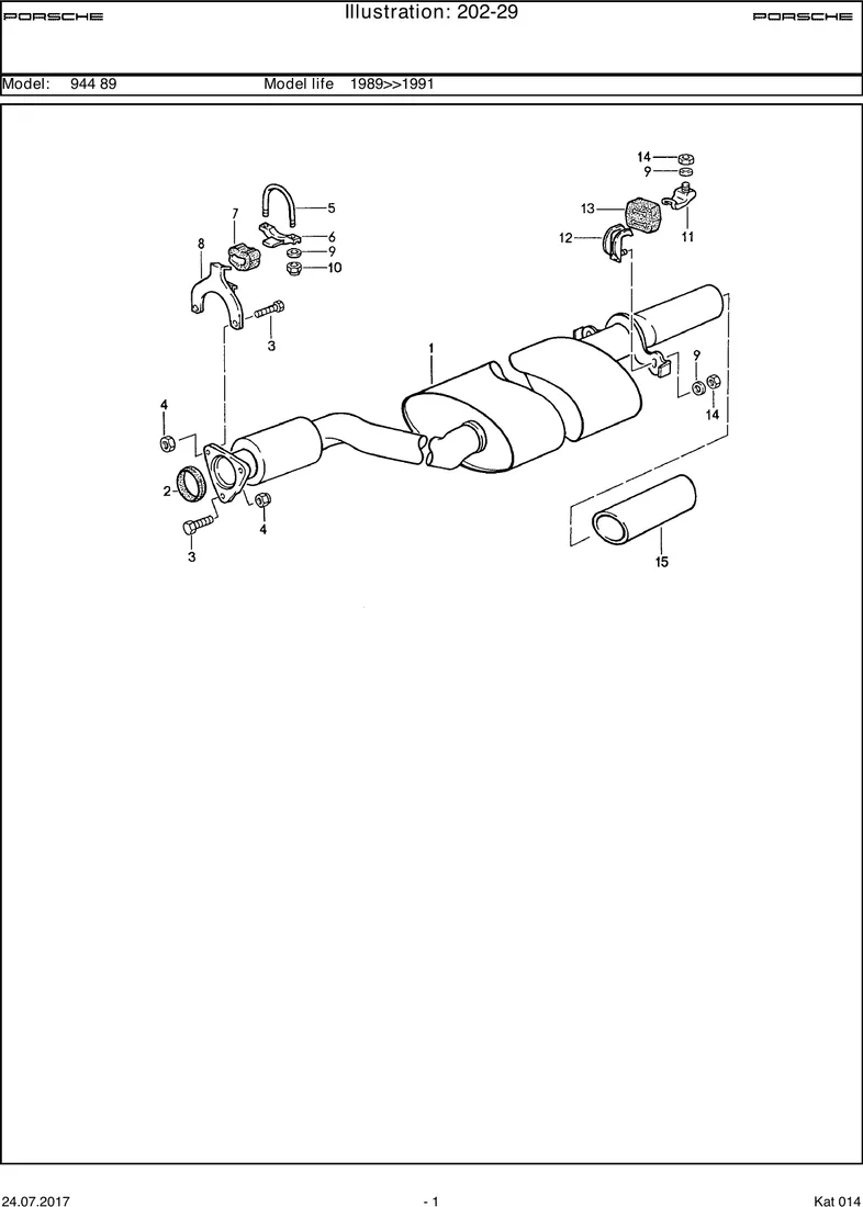 Exhaust system                                     M44.41 diagram