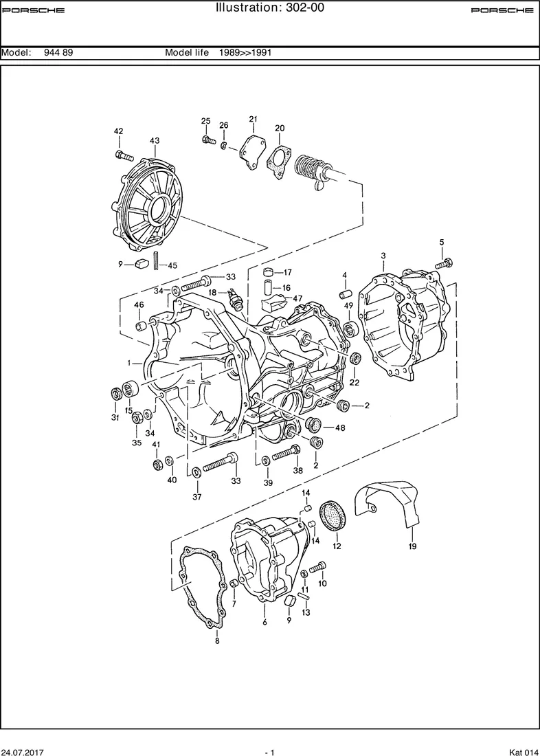 Replacement transmission diagram