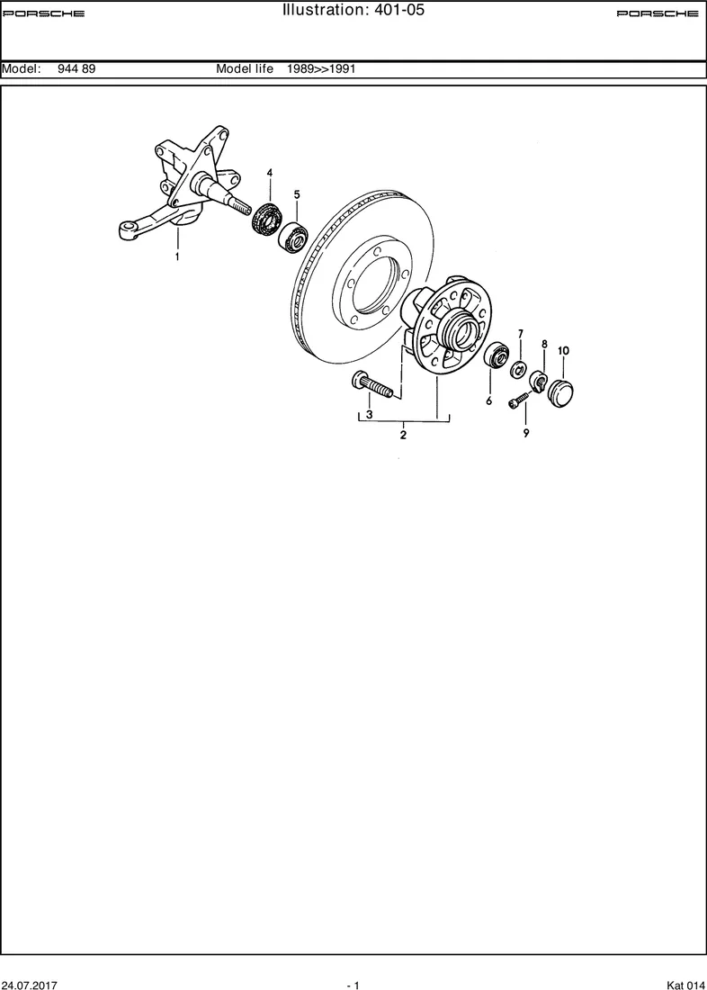 Steering knuckle diagram