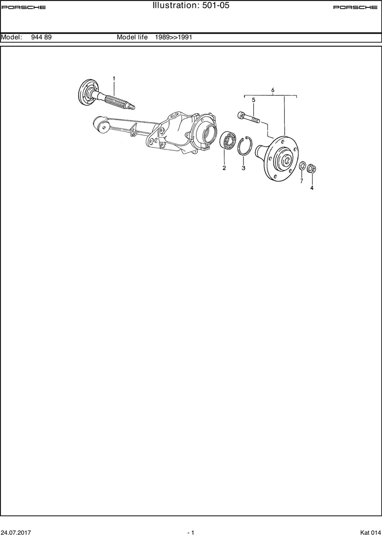 Rear wheel shaft diagram