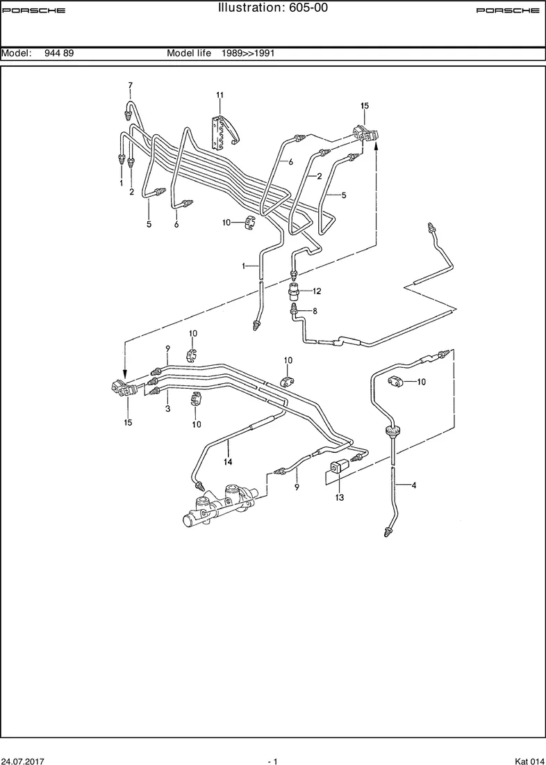 Brake lines                                        M593 diagram
