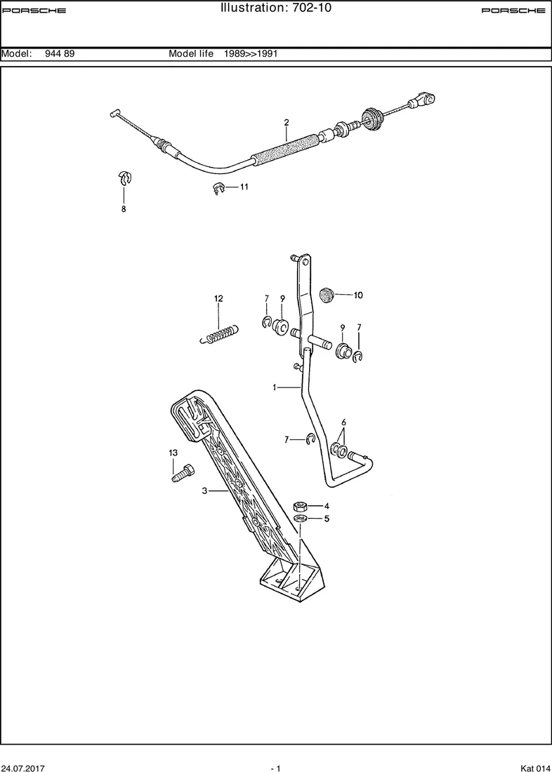 Accelerator pedal diagram