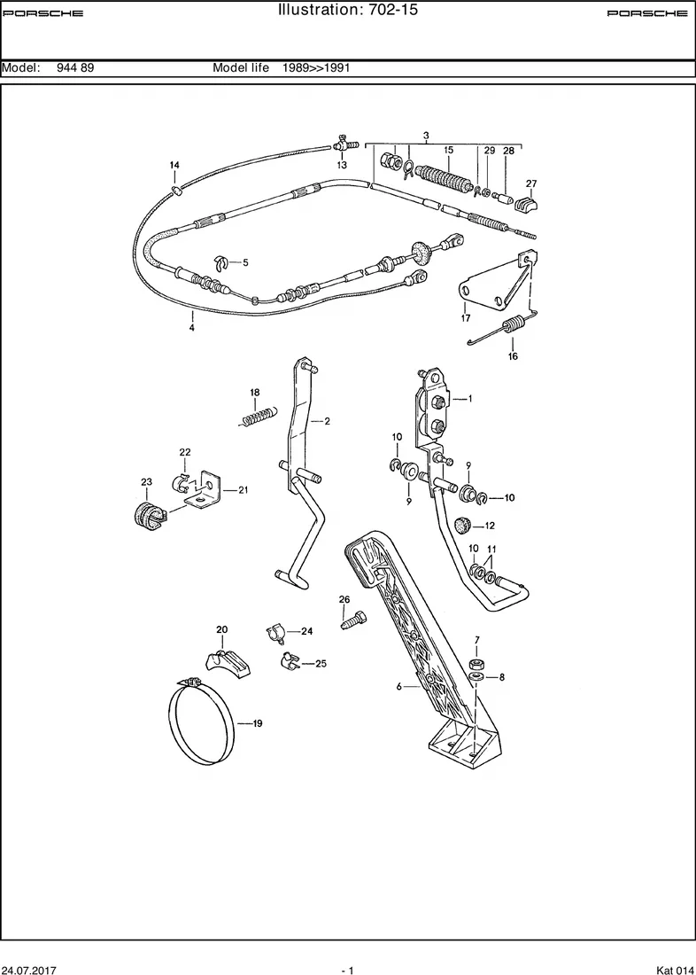 Accelerator pedal diagram