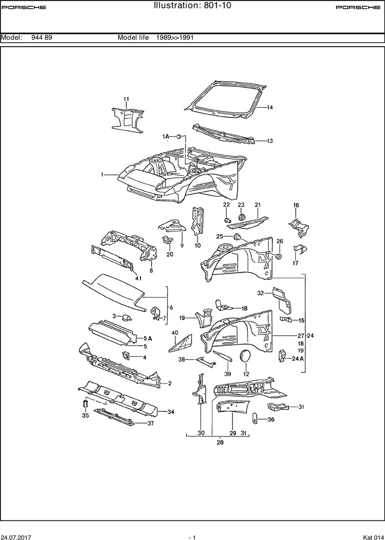 Body front section diagram