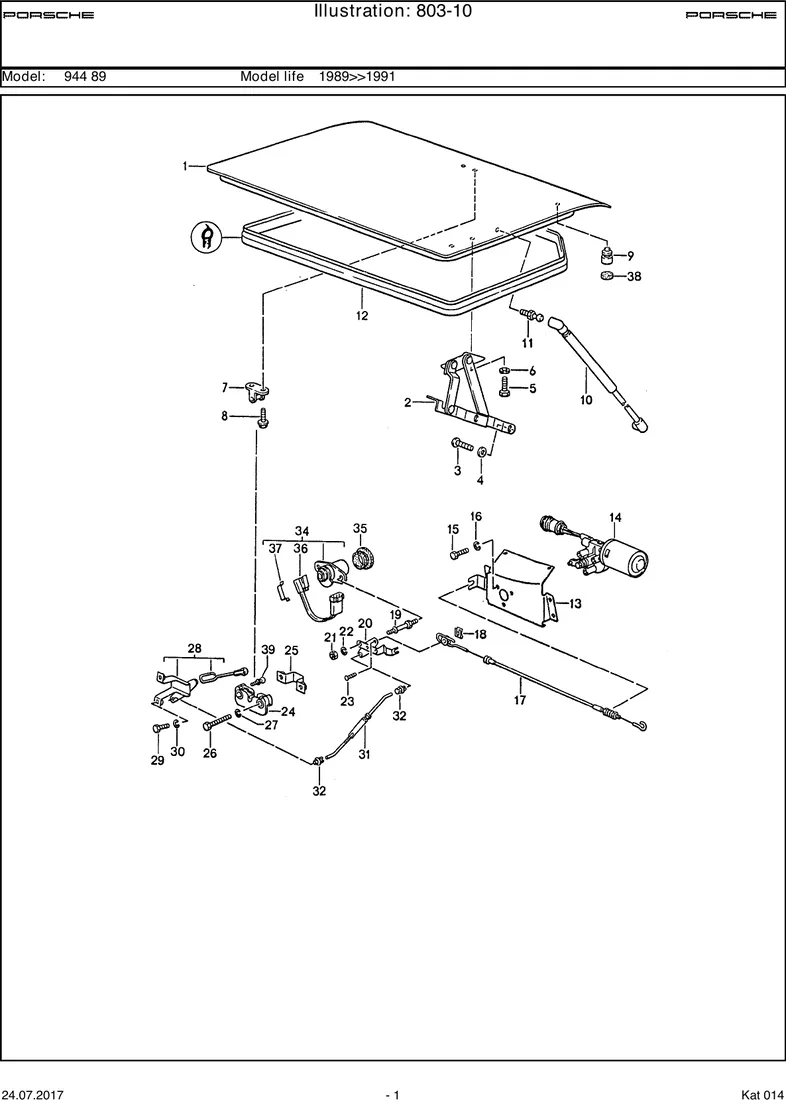 Rear lid                                            CABRIO diagram