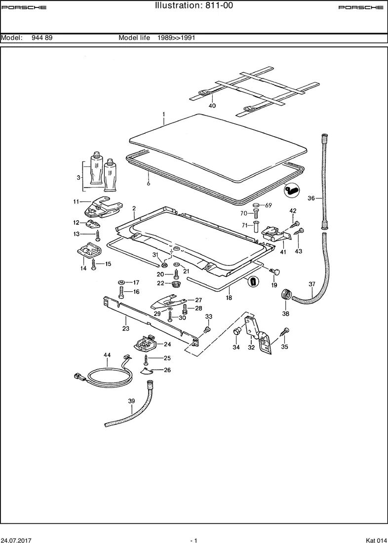Lifting roof                                       M650 diagram