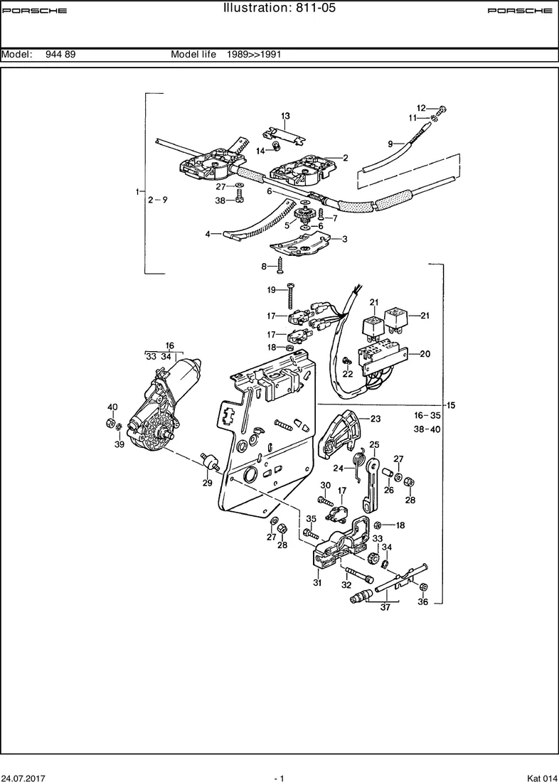 Lifting roof                                       M650 diagram