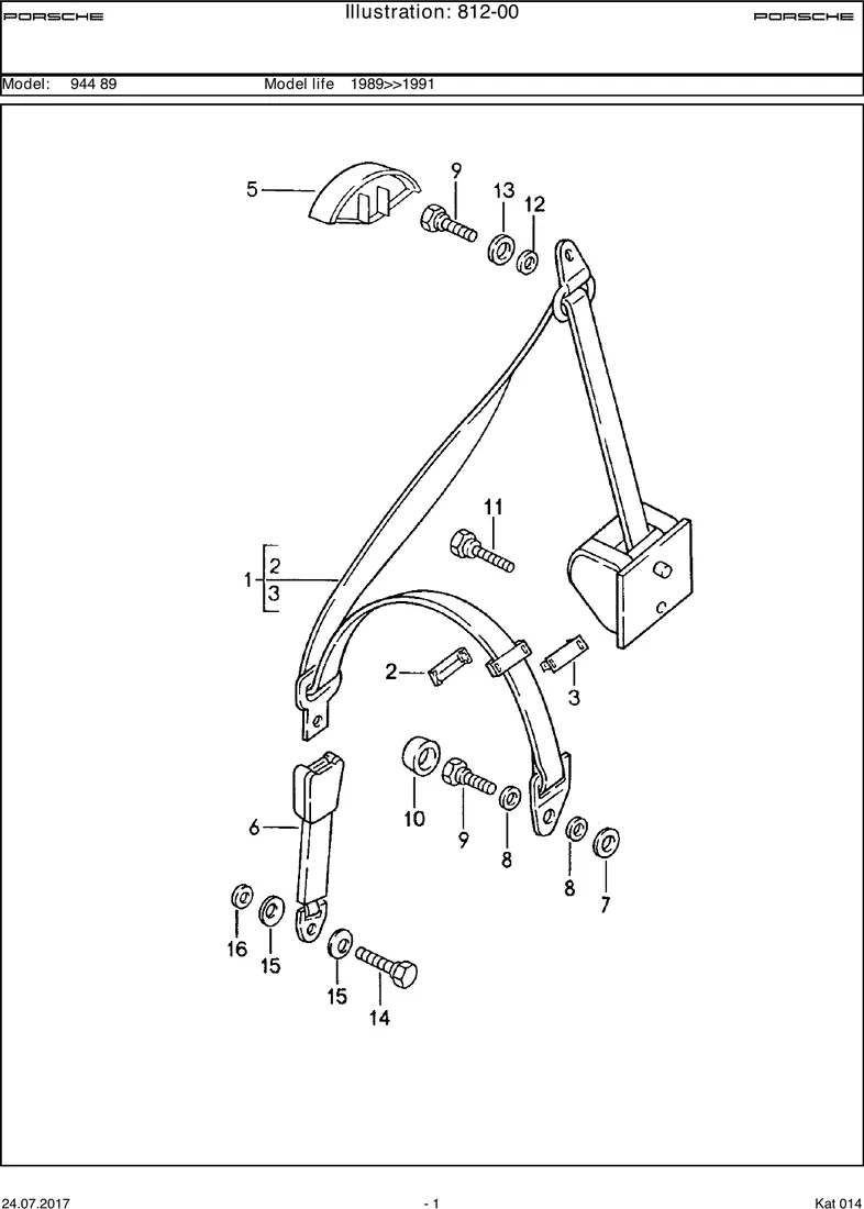 Seat belt diagram