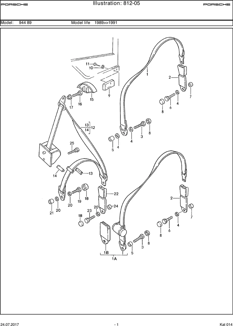 Seat belt diagram