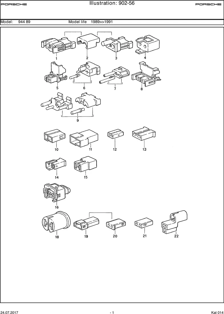 Connector housing diagram