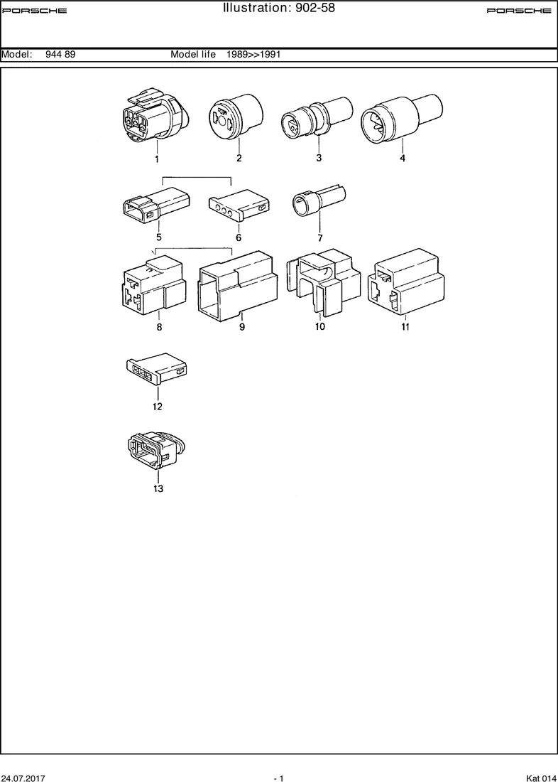 Connector housing diagram