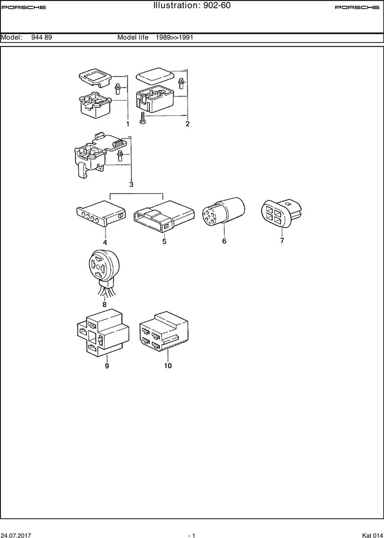 Connector housing diagram