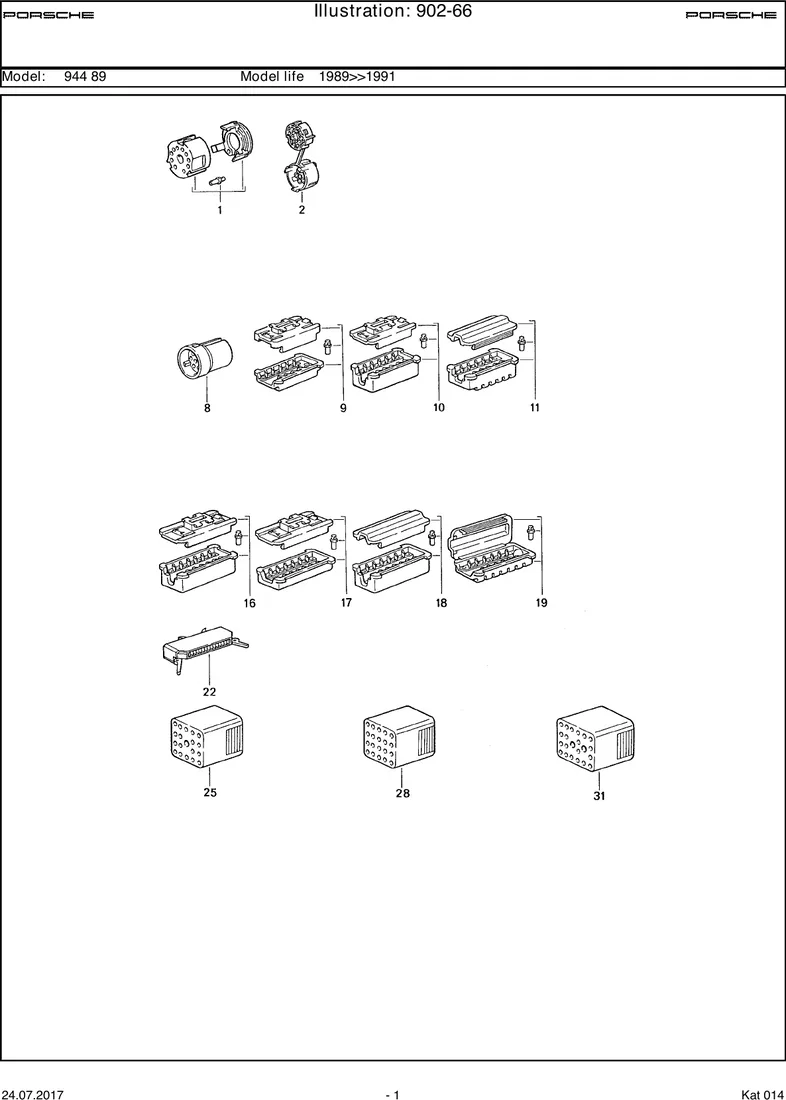 Connector housing diagram