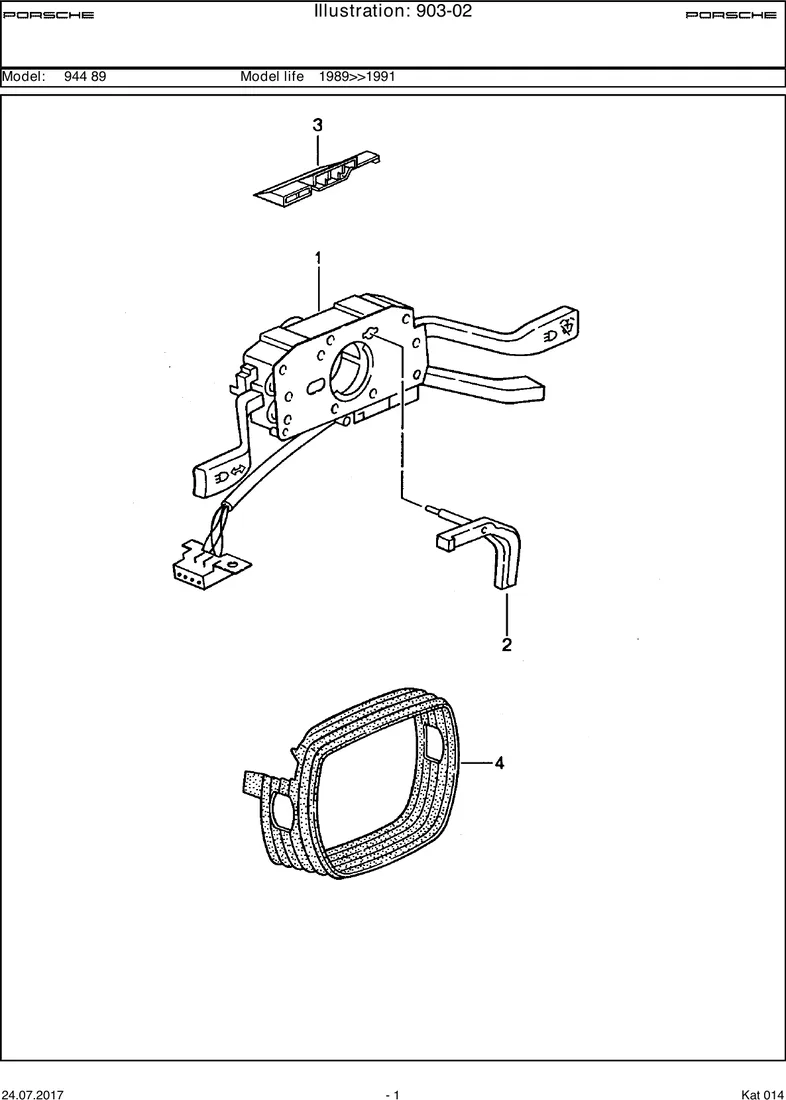 Steering column switch diagram