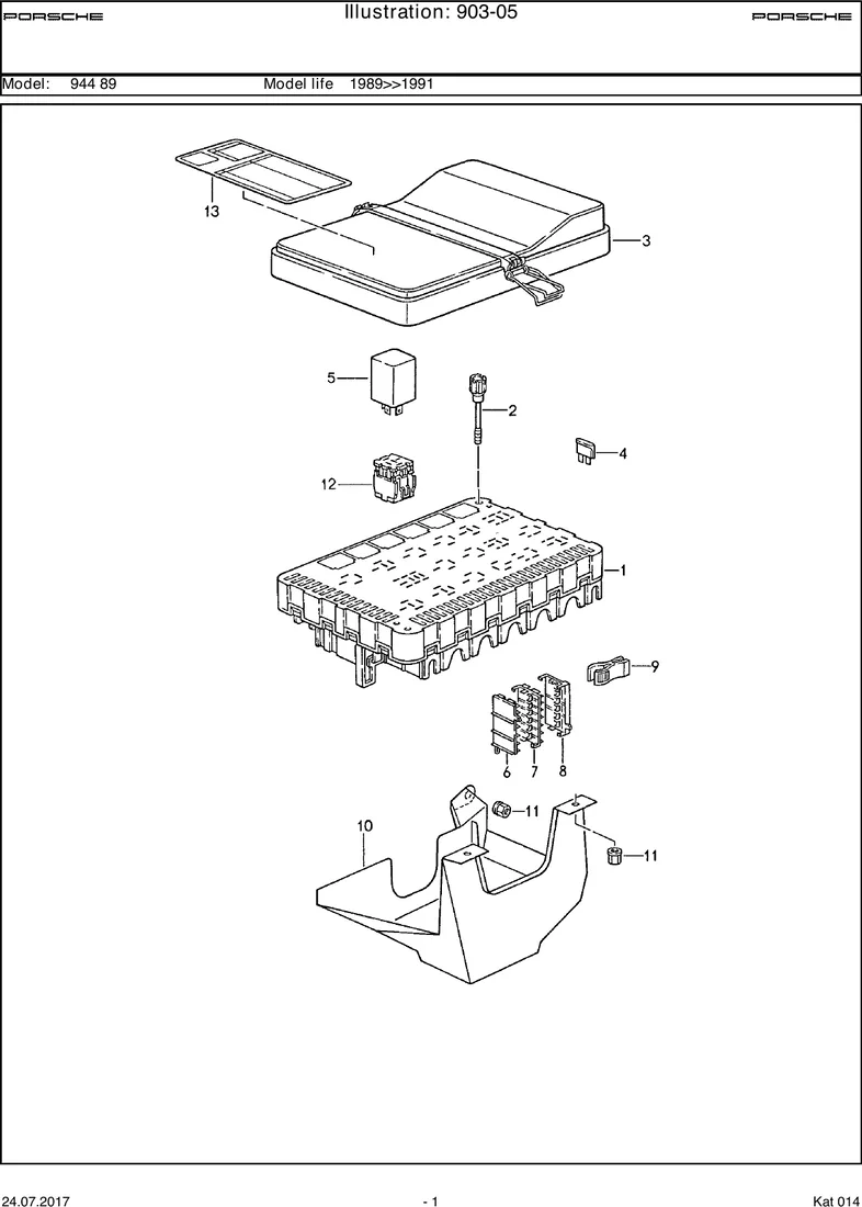 Central electrical system diagram
