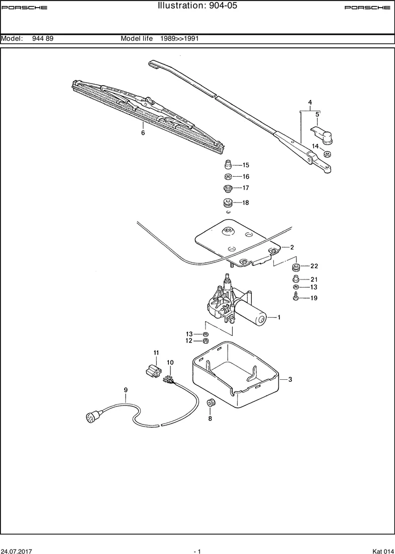 Rear window wiper                                  M425 diagram