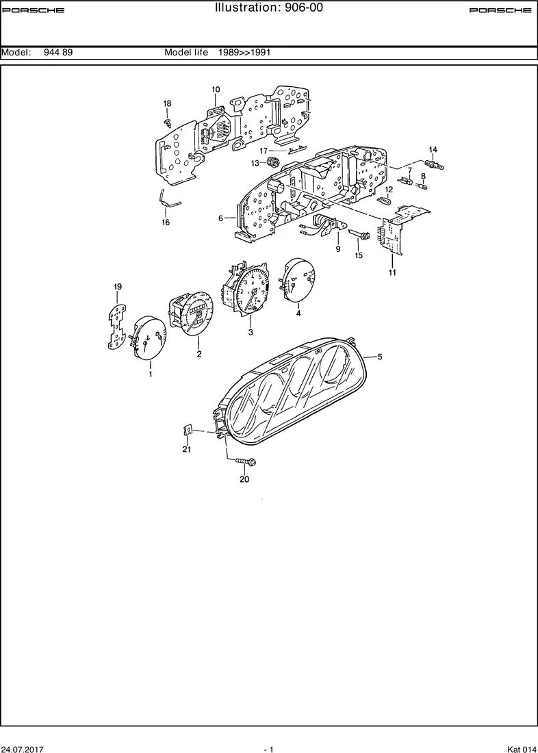 Instrument cluster diagram